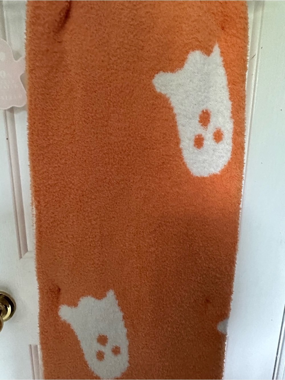 cupcakes & cashmere Orange and White Plush Decorative Throw